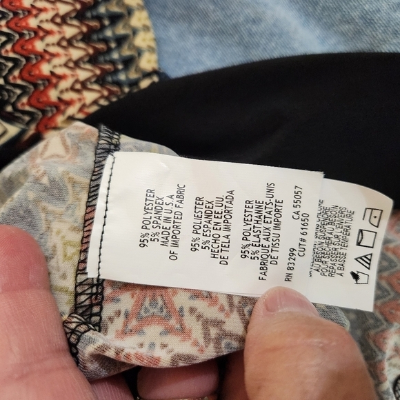 Tiana B. DRESS Multicolor Tribal Aztec Shift Plus Size, Sz 20 - Picture 7 of 8